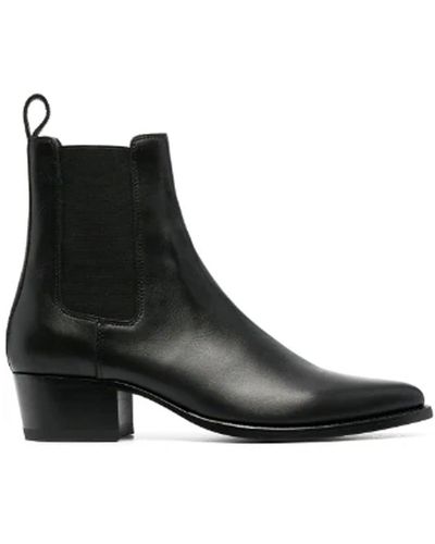 Amiri Leather Ankle Boots - Black