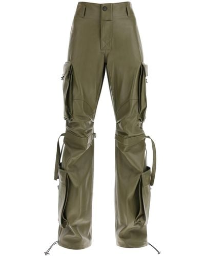 DARKPARK Lilly Cargo Pants In Nappa Leather - Groen