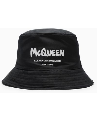 Alexander McQueen Graffiti Bucket Hat - Zwart