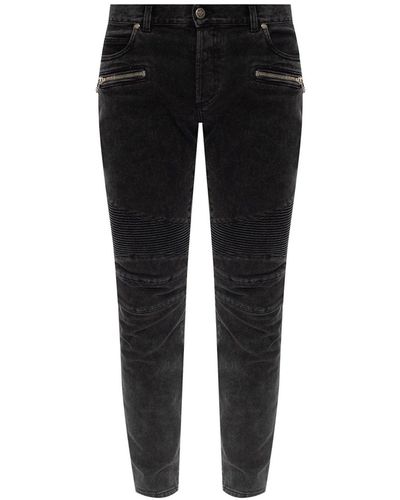 Balmain Schlanke Jeans mit konisch zulaufendem Bein - Schwarz