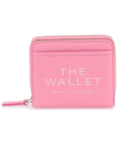 Marc Jacobs Portafoglio The Leather Mini Compact Wallet - Rosa
