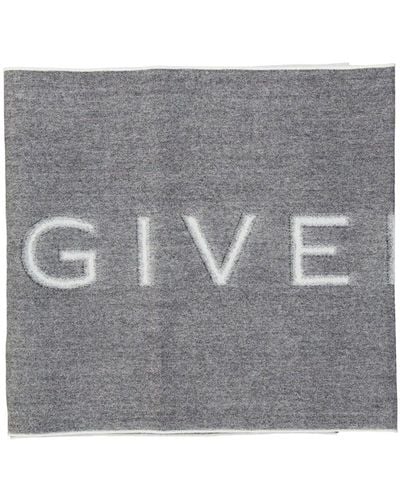 Givenchy Wool -logo Sjaal - Grijs
