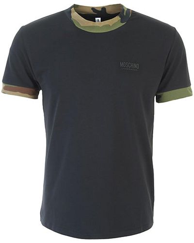 Moschino Moschino Unterwäsche Baumwolle Logo T-Shirt - Schwarz