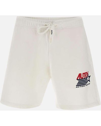 Autry Iconische Actie Witte Katoen Shorts