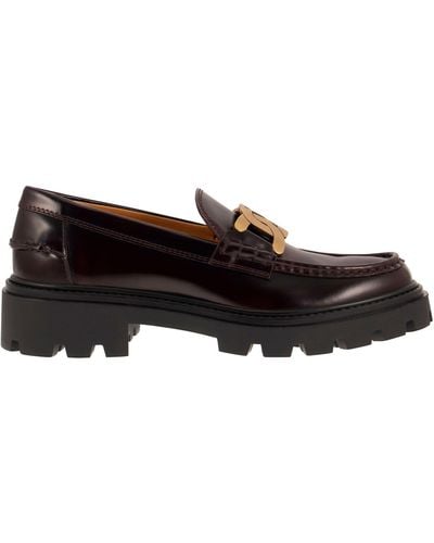 Tod's Moccasin mit Kette - Rot