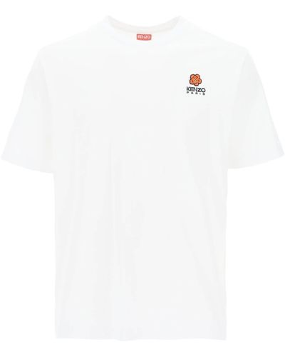 KENZO T -Shirt mit Bokè Floer Patch - Weiß