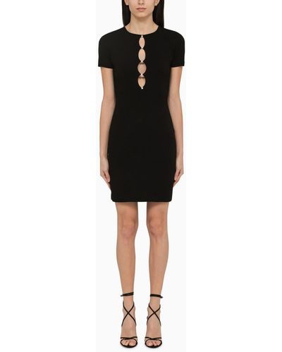 DSquared² Black Viscose Mini Dress