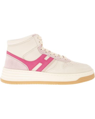 Hogan Sneakers H630 Bianco/fucsia - Roze