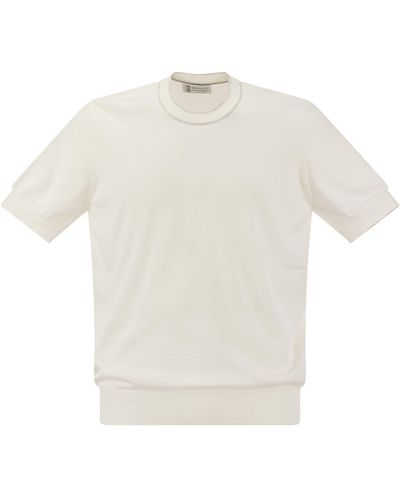 Brunello Cucinelli Cotton Knit T-Shirt - White