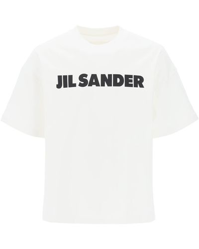 Jil Sander Logo Print Boxy T -shirt - Zwart