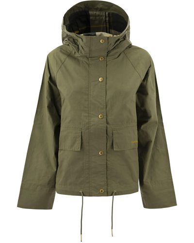 Barbour Nith chaqueta de lluvia con capucha - Verde