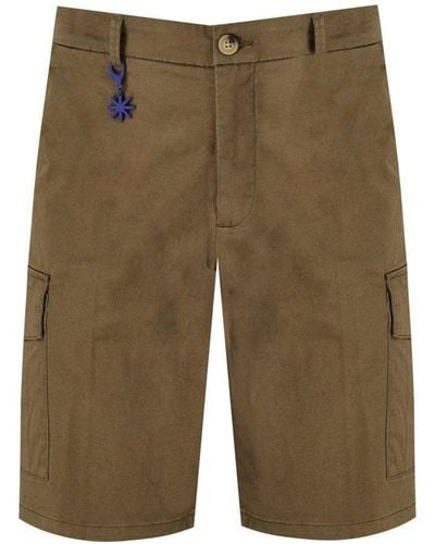Manuel Ritz Military Green Cargo Bermuda Shorts - Grün