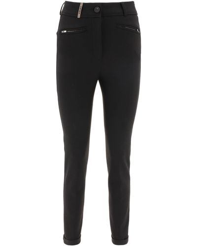 Peserico Pants Featuring Zipped Pockets - Black