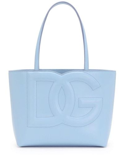 Dolce & Gabbana DG logo bolso de cuero pequeño - Azul