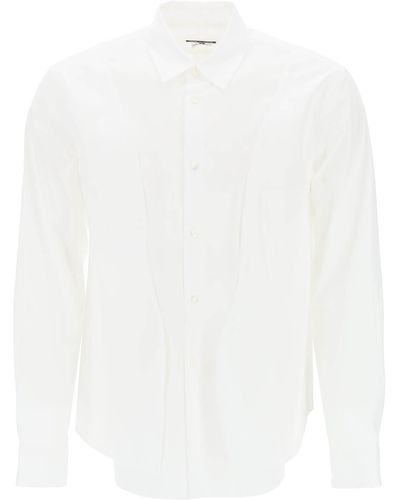 Comme des Garçons Comme des Garcons Homme más camisa con paneles asimétricos - Blanco