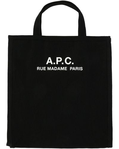 A.P.C. "Récupération" Shopping Bag - Black