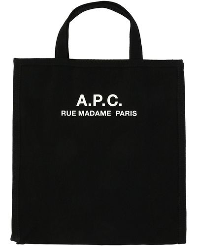 A.P.C. Einkaufstasche "Récupération" - Schwarz