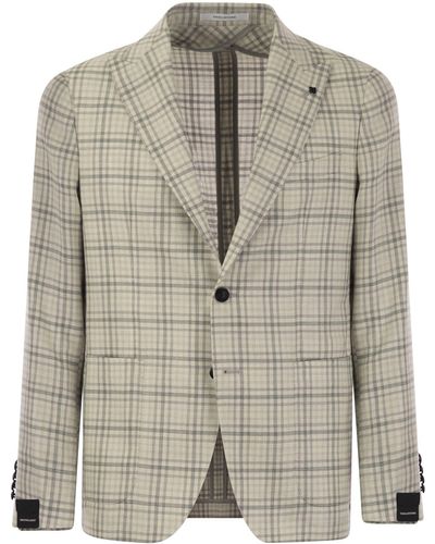 Tagliatore Check -Musterjacke - Grau