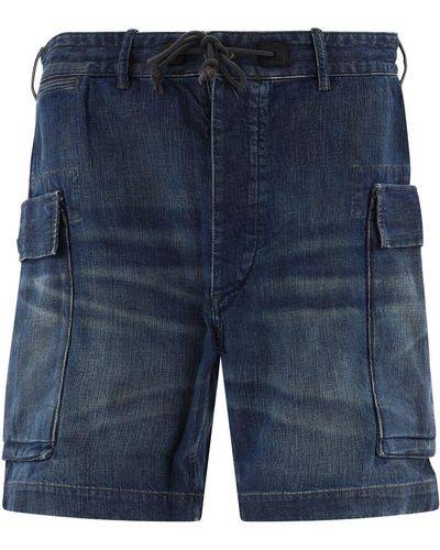 RRL RRL di Ralph Lauren "Milnor" pantaloncini merci in denim - Blu