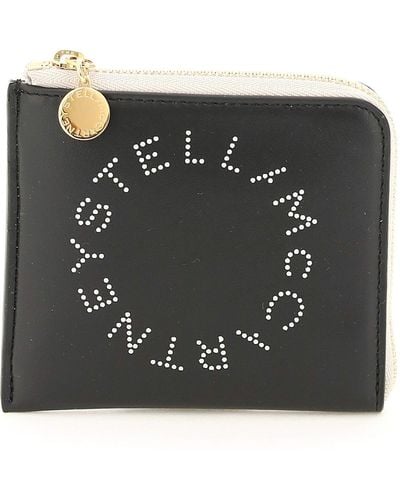 Stella McCartney Tweekleurige Kaarthouder Met Logo - Zwart