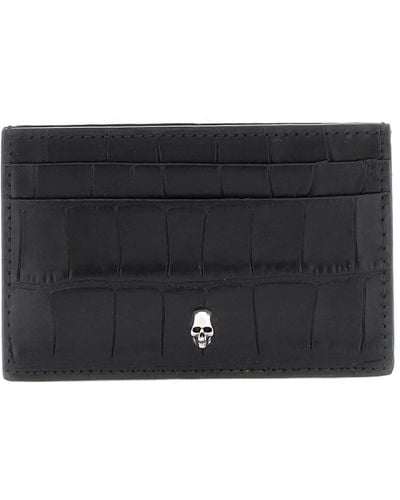 Alexander McQueen Skull -kaarthouder - Zwart