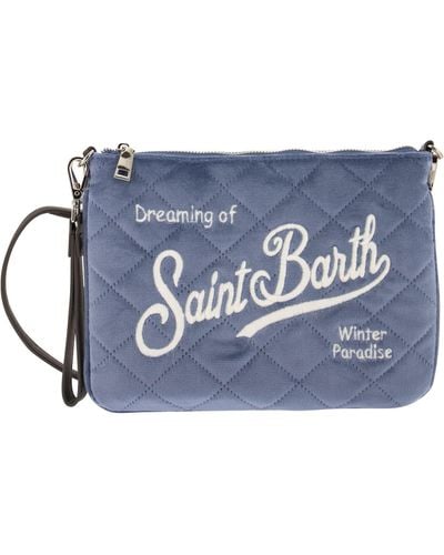 Mc2 Saint Barth Pochette Bag mit Schultergurt - Blau