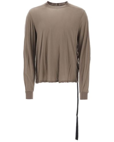 Rick Owens Lange Mouwen Jersey T -shirt Voor - Bruin