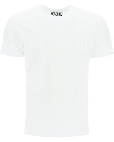 Moschino 'Teddy Bear' Logo T -Shirt - Weiß