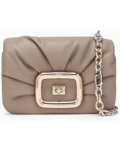 Roger Vivier Leather Shoulder Bag - Gray