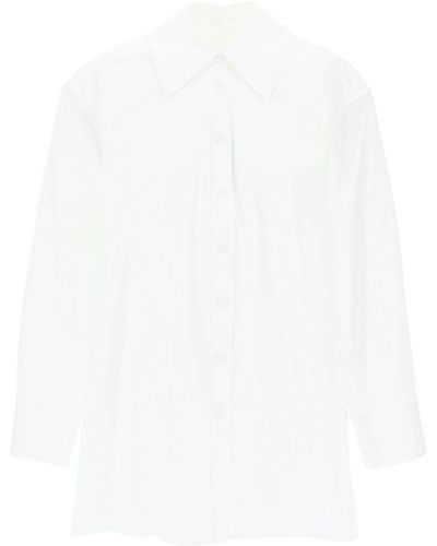 Jil Sander "oversized Shirt Met Dubbel - Wit