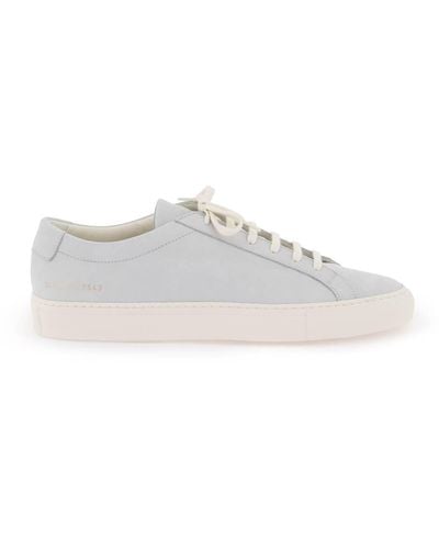 Common Projects Proyectos comunes zapatillas de cuero de Aquiles originales - Blanco