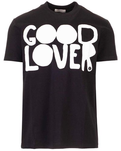 Valentino Good Lover T Shirt - Negro