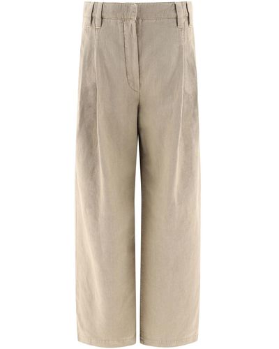 Brunello Cucinelli Wide Bein Hosen - Neutro