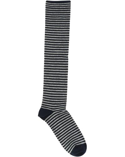 Alto Milano Striped Socks - Black
