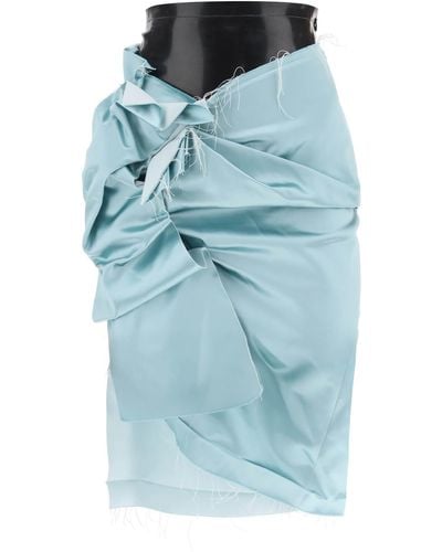 Maison Margiela Decortique falda con resúmenes incorporados en látex - Azul