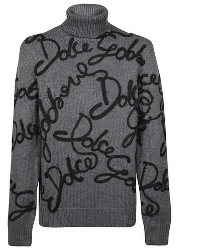 Dolce & Gabbana Wool And Cashmere Pullover - Gray