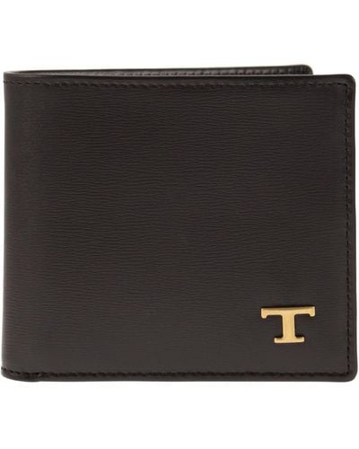 Tod's Portefeuille en cuir de Tod avec logo - Noir