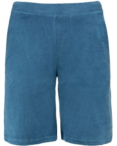 Majestic Katoen En Modale Bermuda -shorts - Blauw