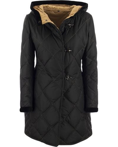 Fay Virginia Coilted Coat With Hood - Negro