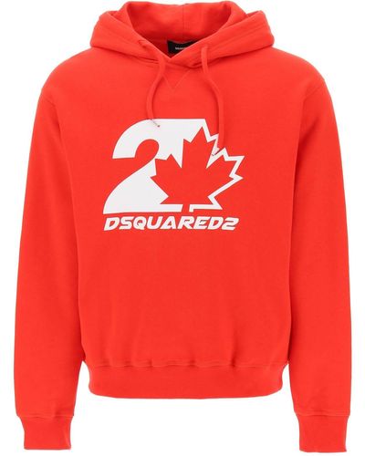 DSquared² Gedruckter Hoodie - Rot