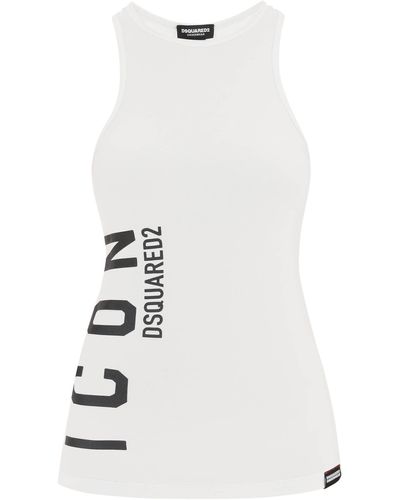 DSquared² 'Be Icon' sportliches Tanktop - Weiß