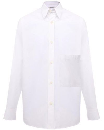 Valentino Übergroßes Baumwollhemd - Weiß