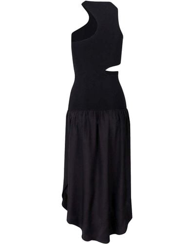 Stella McCartney Silk Uitgesneden Maxi -jurk - Zwart