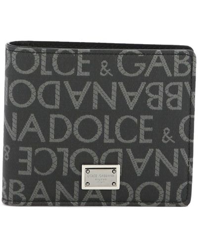 Dolce & Gabbana Jacquard Brieftasche - Grau