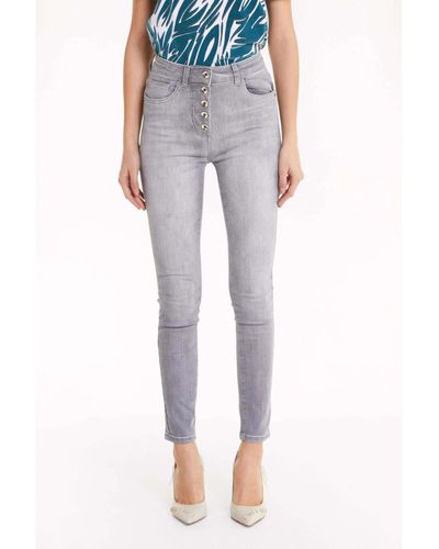 Patrizia Pepe Gray Cotton Jeans & Pant - Blue