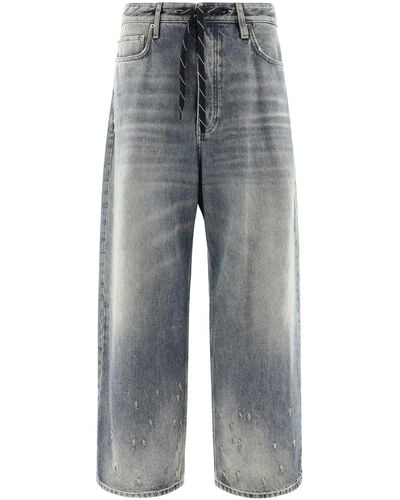 Balenciaga Jeans With Drawstring - Gray
