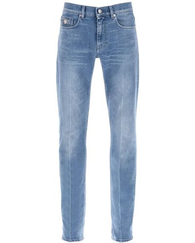 Versace Stretch Denim Slim Fit Jeans - Blauw