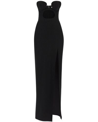 Nensi Dojaka Maxi Bustier Kleid mit Ausschnitt - Negro
