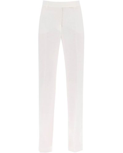 Hebe Studio 'Loulou' Leinenhosen - Blanc