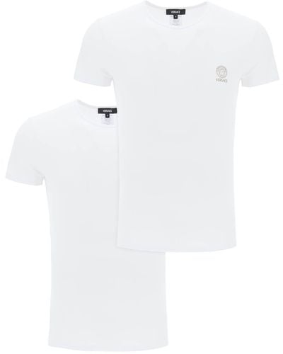 Versace Medusa Unterwäsche T -Shirt Bi Pack - Weiß